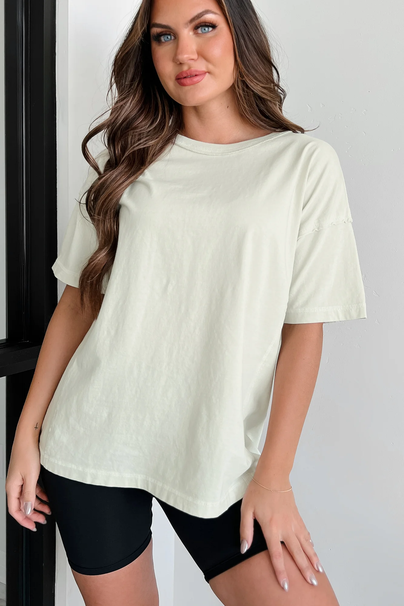 Alaric Reverse Stitch Oversize T-Shirt (Digital Mist) - Image 2
