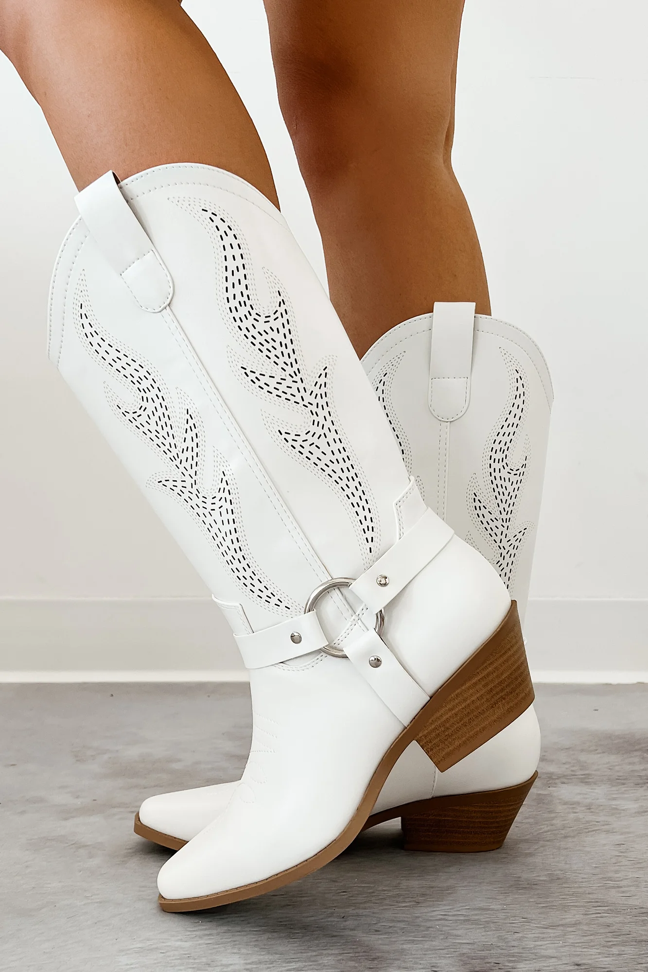 Bales Of Love Western Cowboy Boot (White) - Image 4