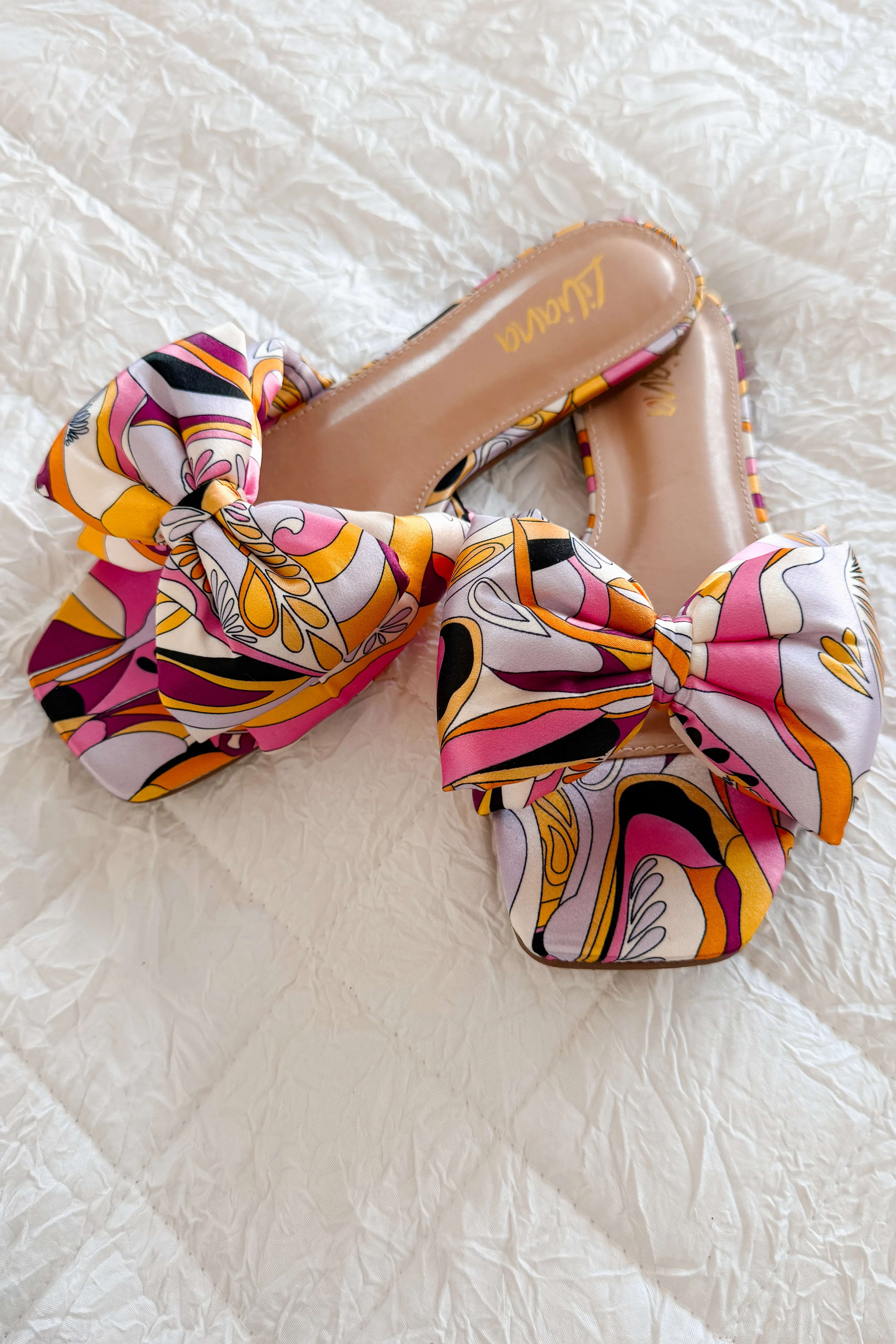 Boardwalk Bliss Square Toe Bowtie Sandals (Fuchsia) - Image 6