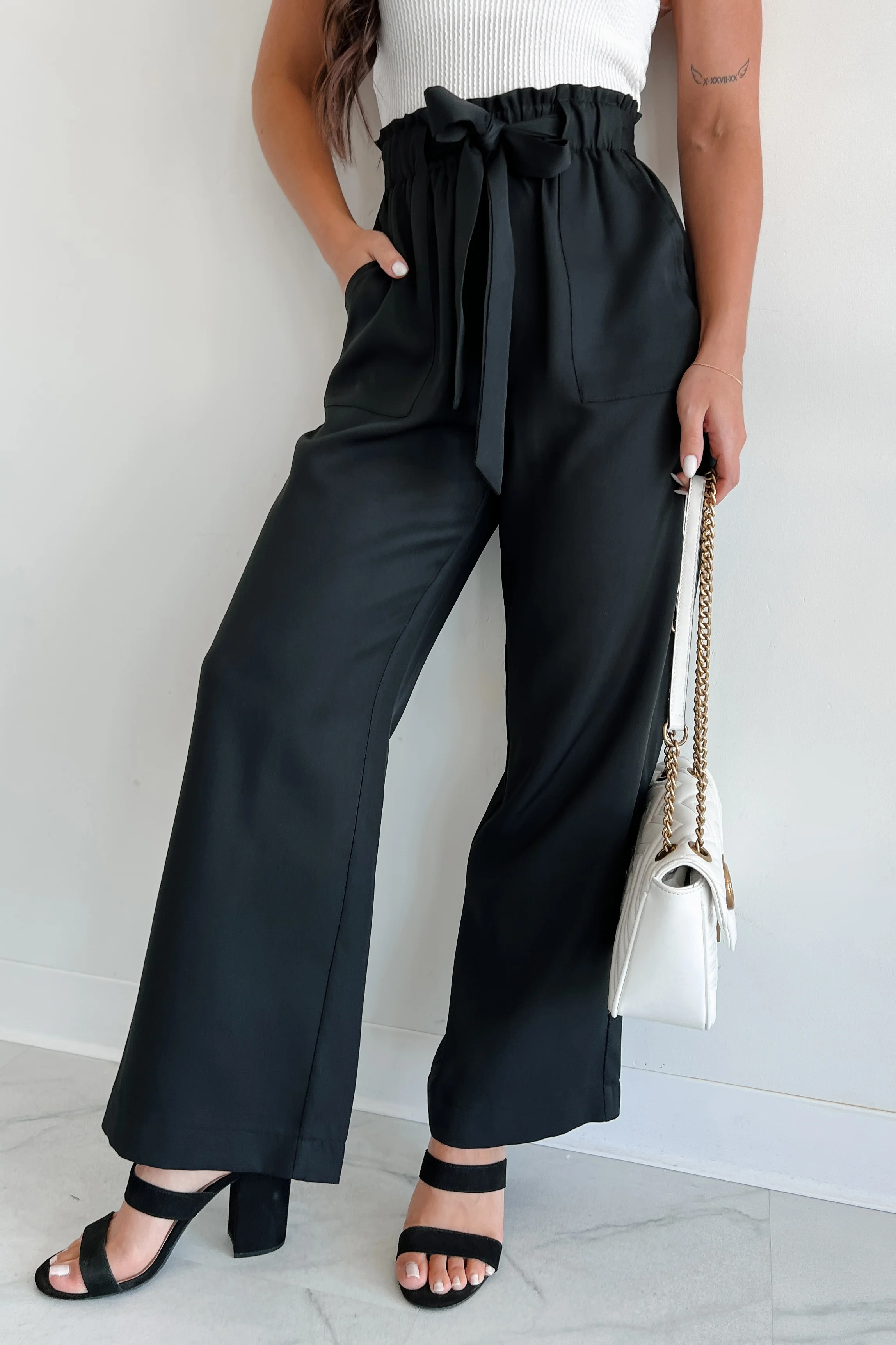 Confident Appeal Wide Leg Pants (Black) - Image 2