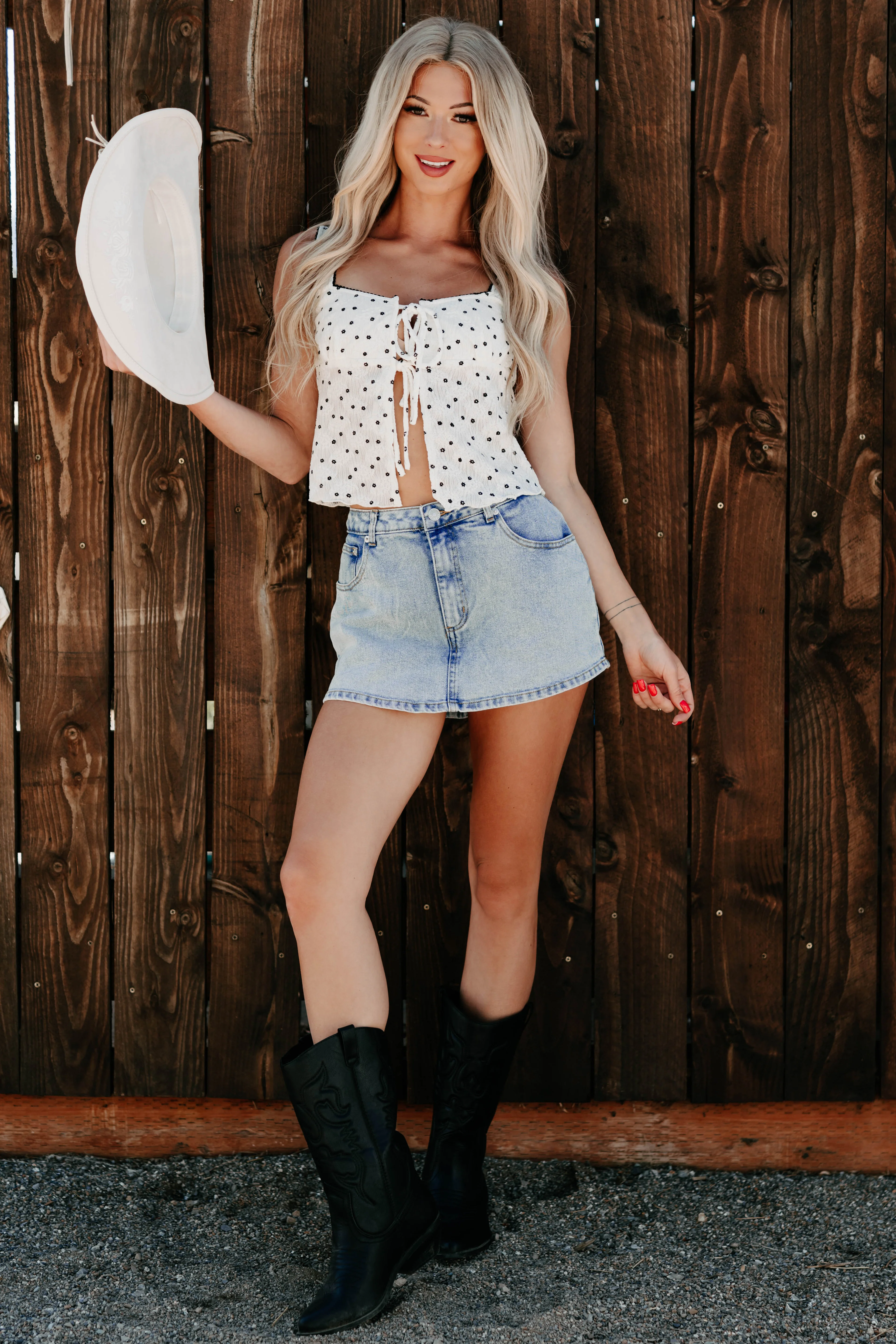 Cupid’s Favorite Sleeveless Floral Top (Ivory) - Image 9