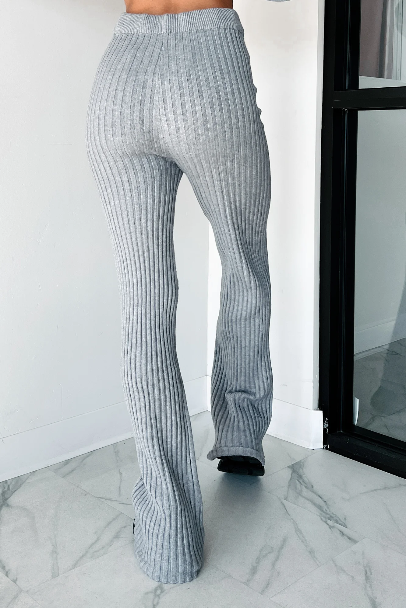 Drowsy Darling Sweater Knit Two-Piece Set (Heather Grey) - Image 9
