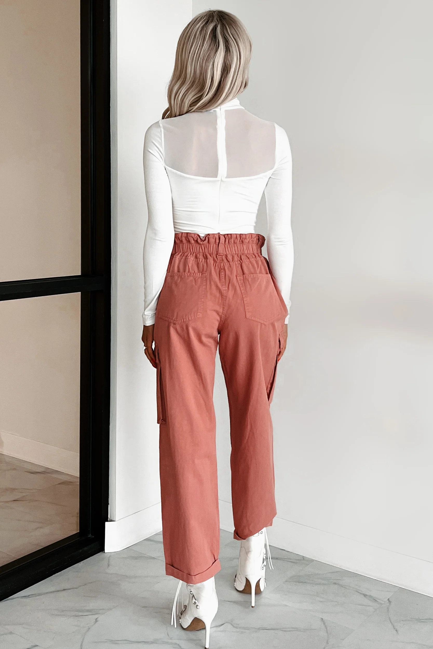DOORBUSTER Finch Paperbag Cargo Pants (Mauve) - Image 5