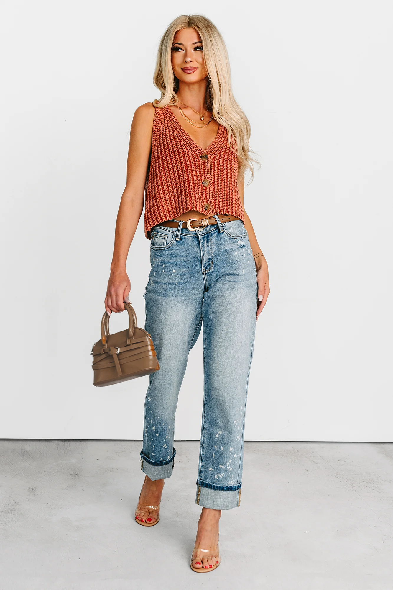 Ginny Bleach Splatter Judy Blue Boyfriend Jeans (Medium) - Image 10