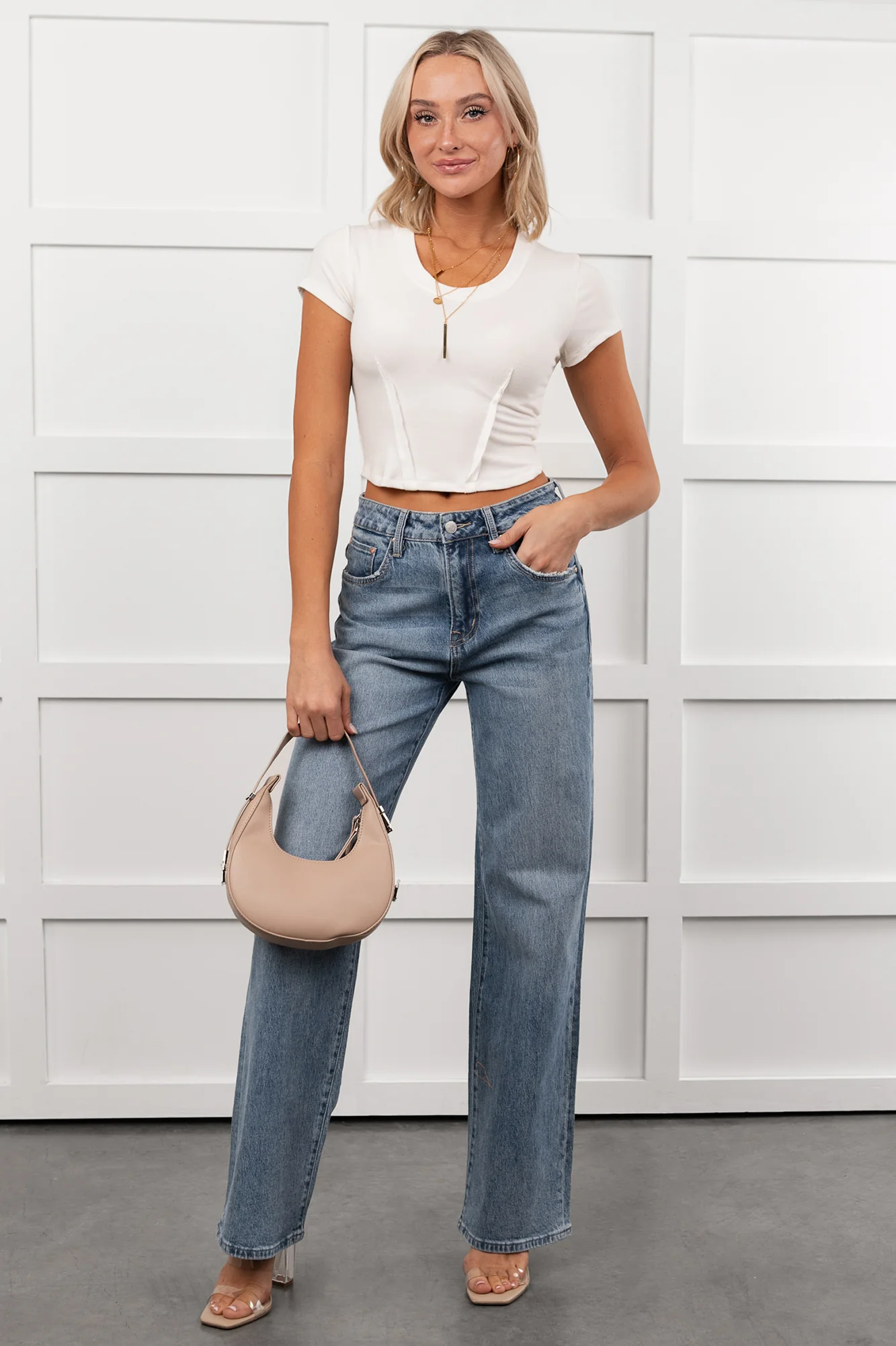Graysen Wide Leg Mica Denim Jeans (Penn Blue) - Image 11
