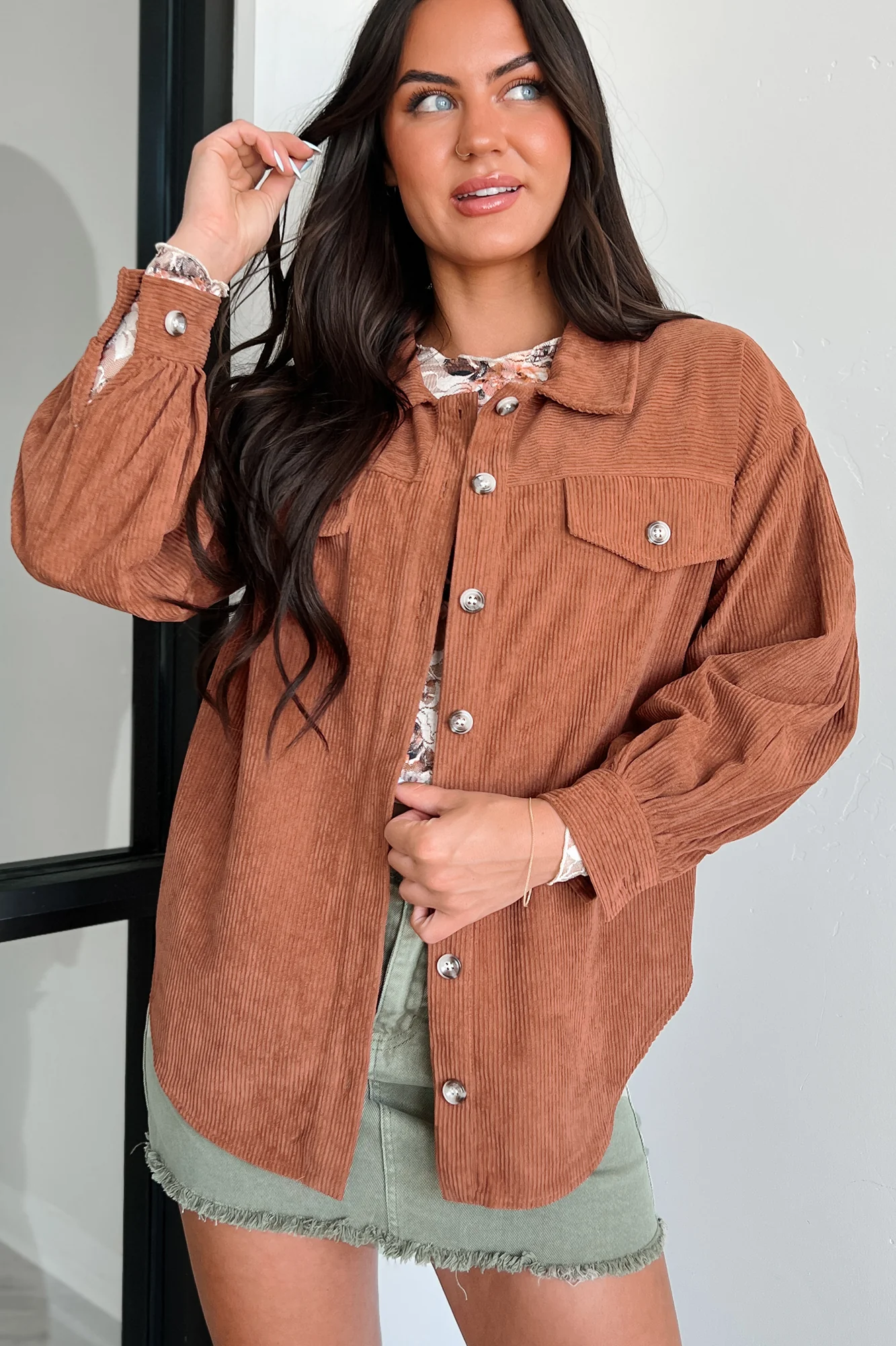 Harlan Corduroy Shacket (Copper) - Image 6