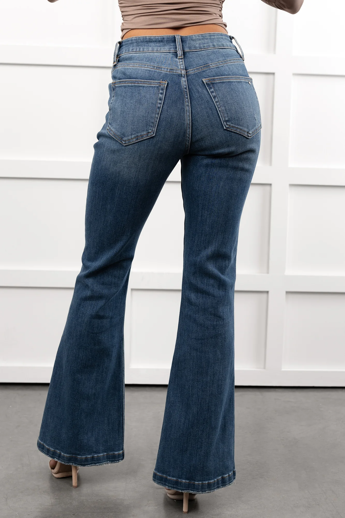 Henson High Rise Flare Mica Denim Jeans (Blue Stone) - Image 9