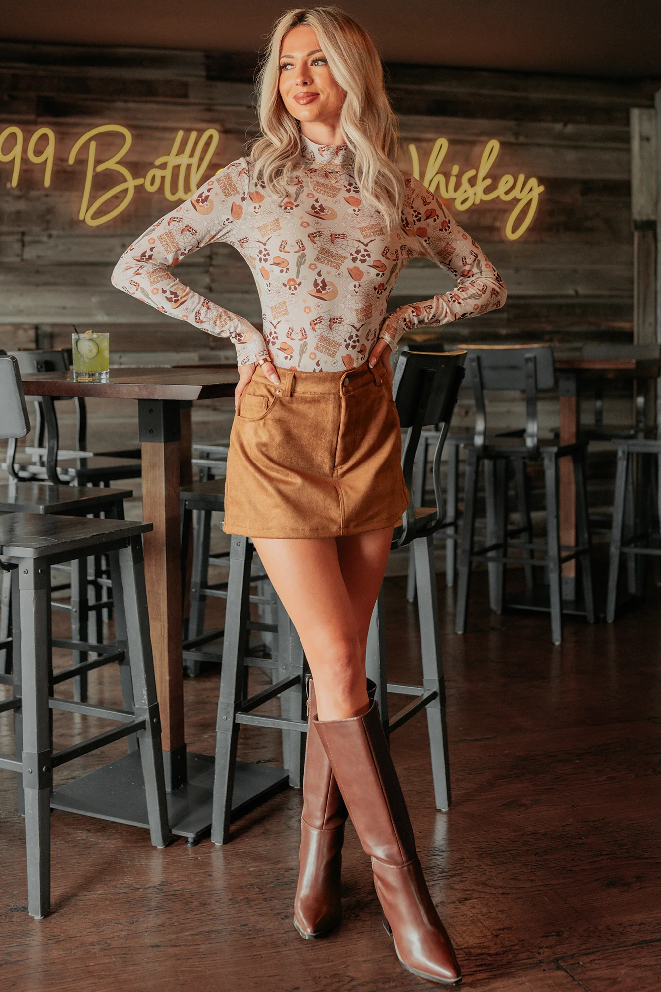 "Howdy Witch" NM Original Mesh Mock Neck Bodysuit (Howdy Witch) - Image 19