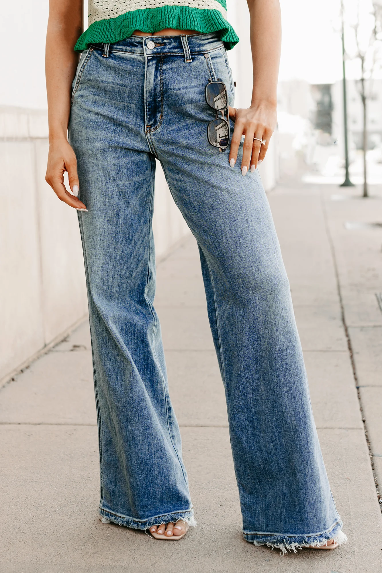 Jack High Rise Wide Leg Judy Blue Jeans (Medium) - Image 7