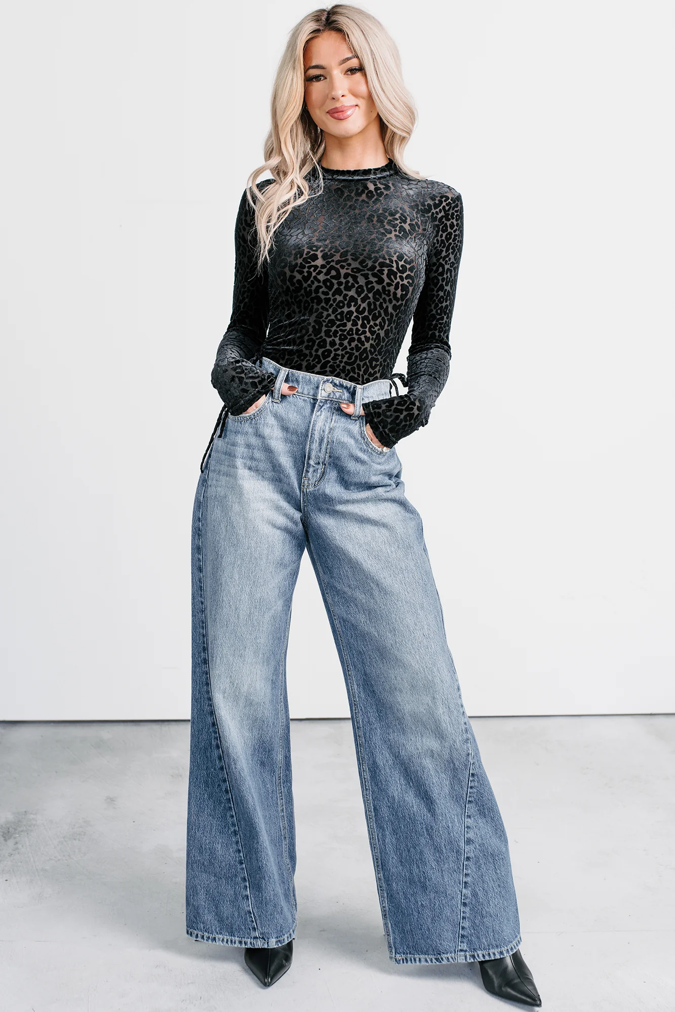 Jianna High Rise Wide Leg Cello Jeans (Medium) - Image 14