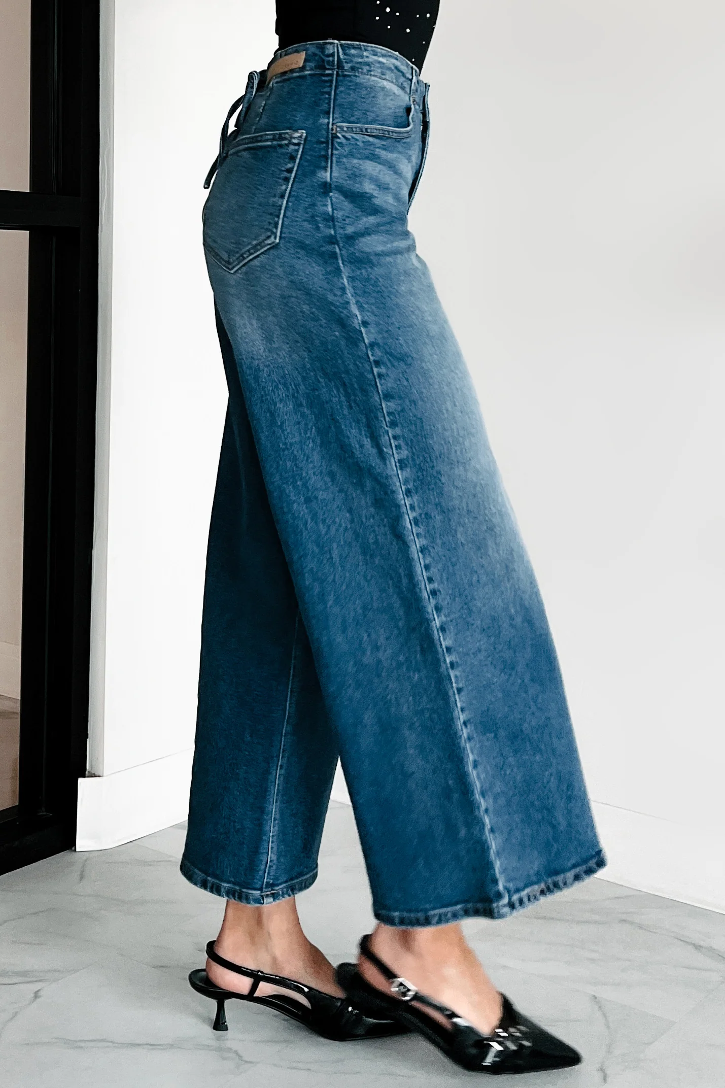 Lowell High Rise Wide Leg Cello Crop Jeans (Medium) - Image 6