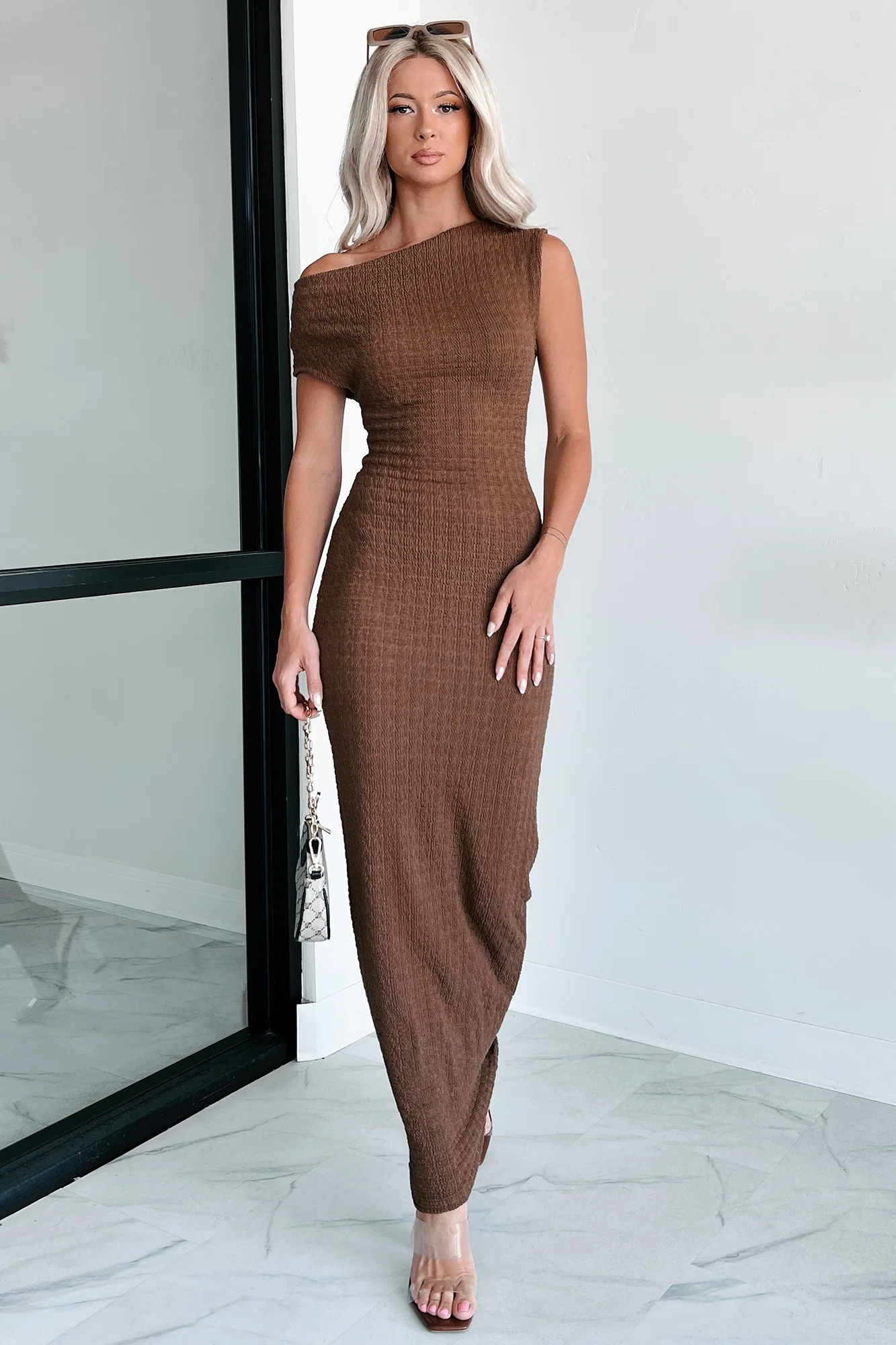 Mindful Muse Smocked Maxi Dress (Cocoa) - Image 7