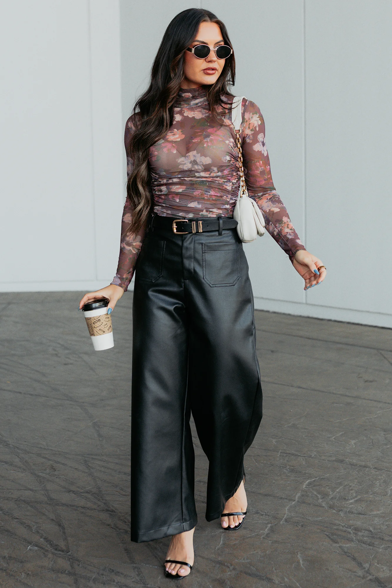 More Than Usual Wide-Leg Faux Leather Pant (Black) - Image 16