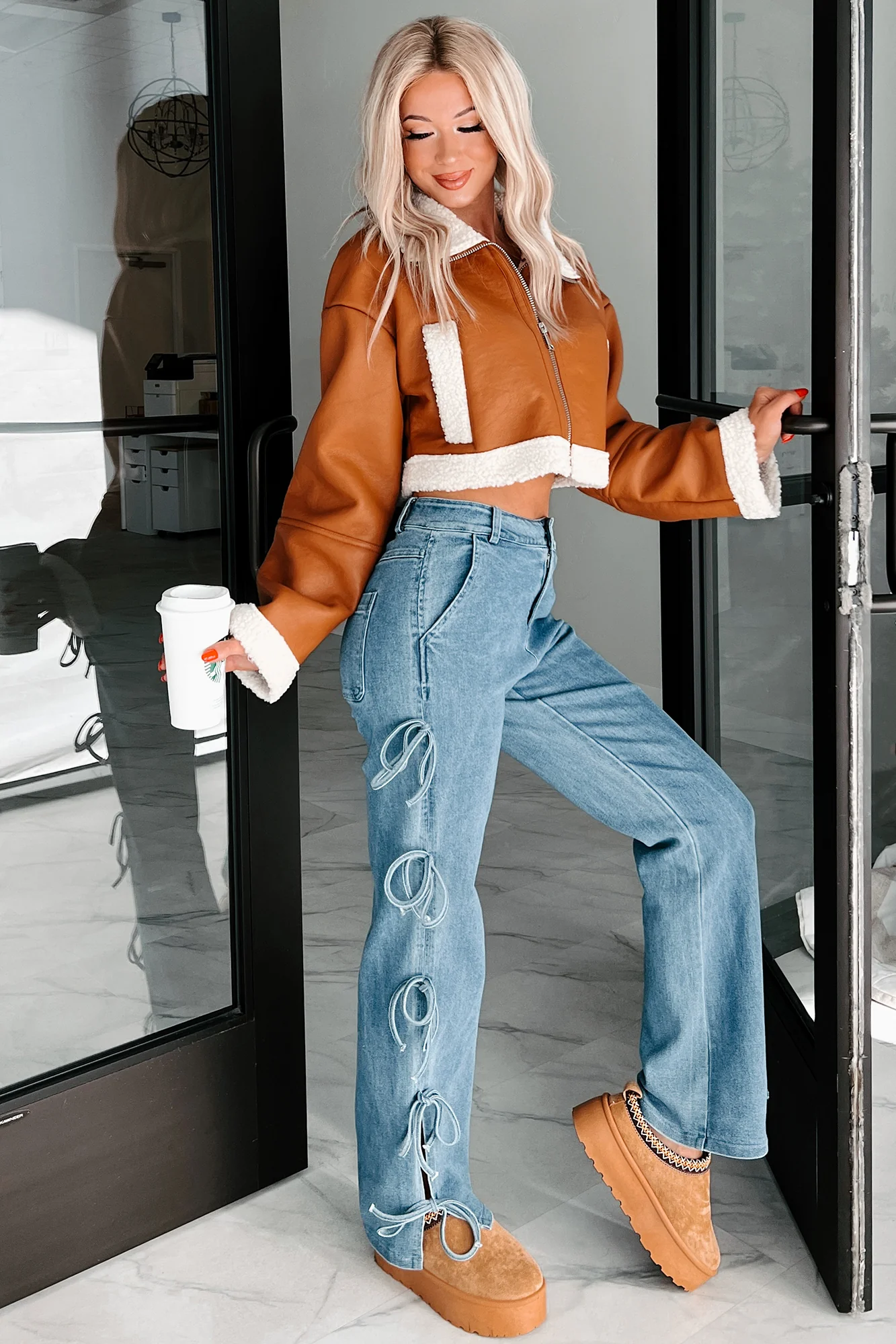 Nothing Casual Bow Tie Straight Jean (Denim) - Image 3