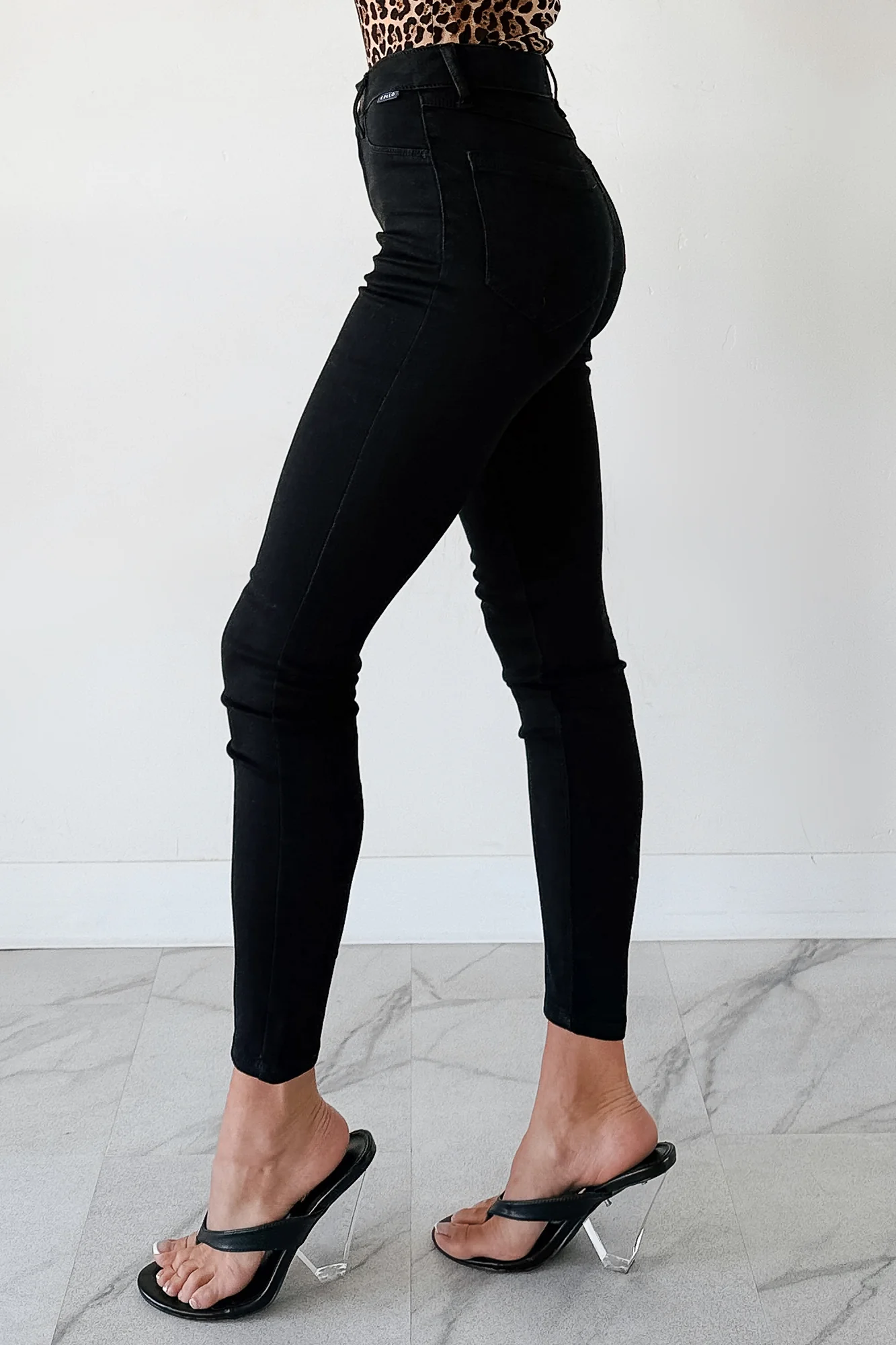 Rogue High Rise Super Skinny Cello Jeans (Black) - Image 5