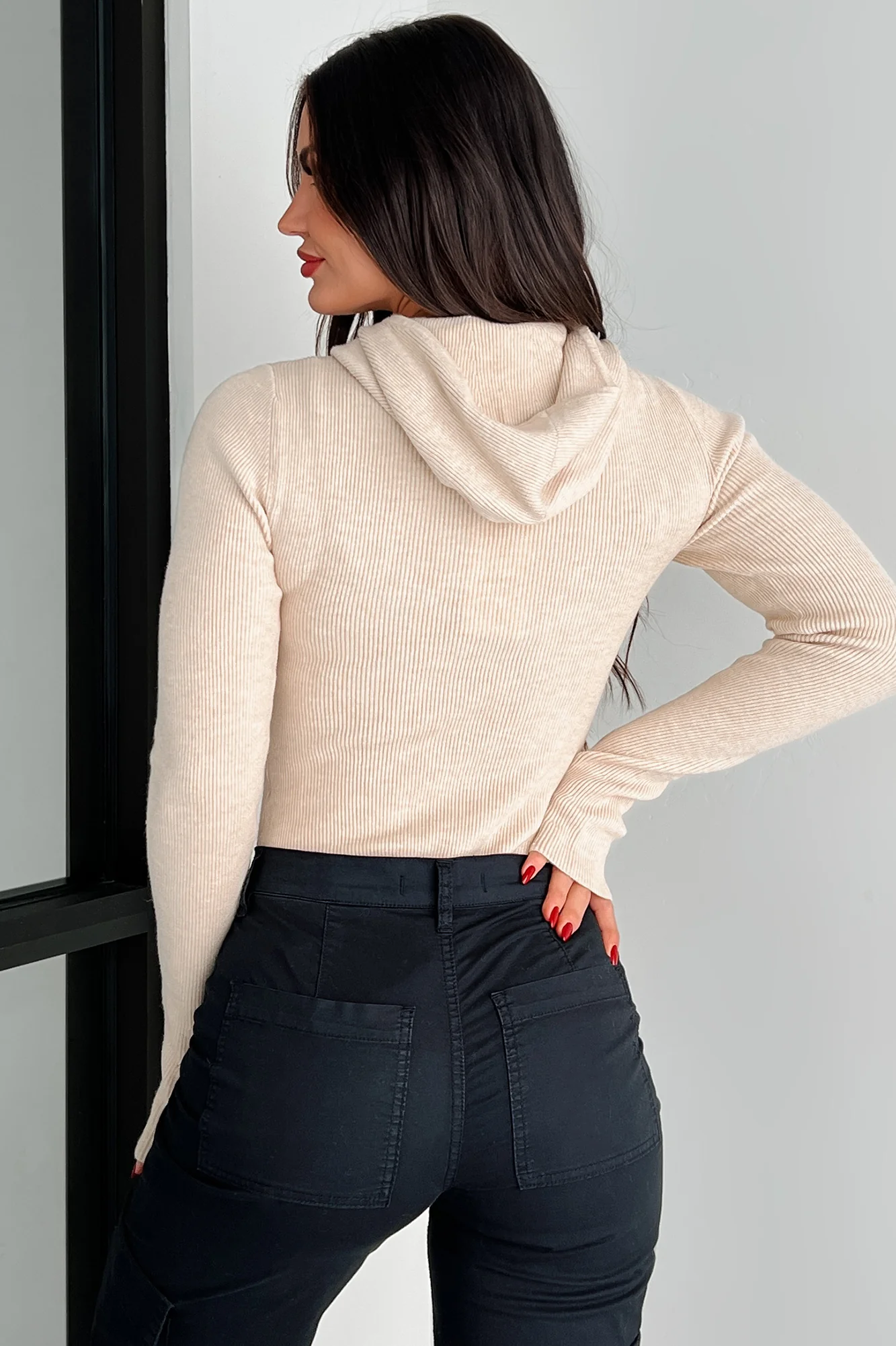 Sayer Hooded Sweater Bodysuit (Vanilla) - Image 3