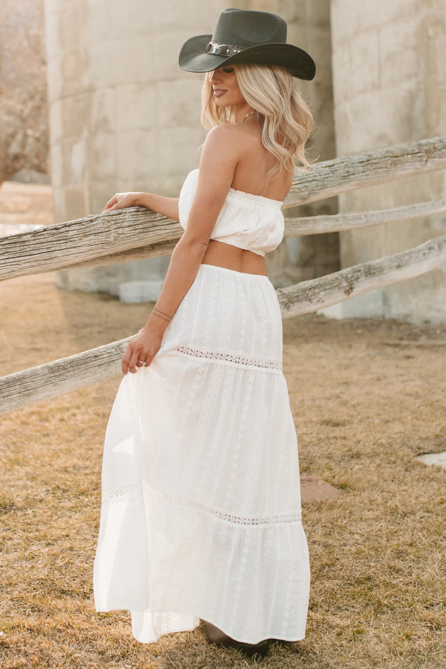 Simply Certain Eyelet Cotton Bandeau Top (White) - Image 8