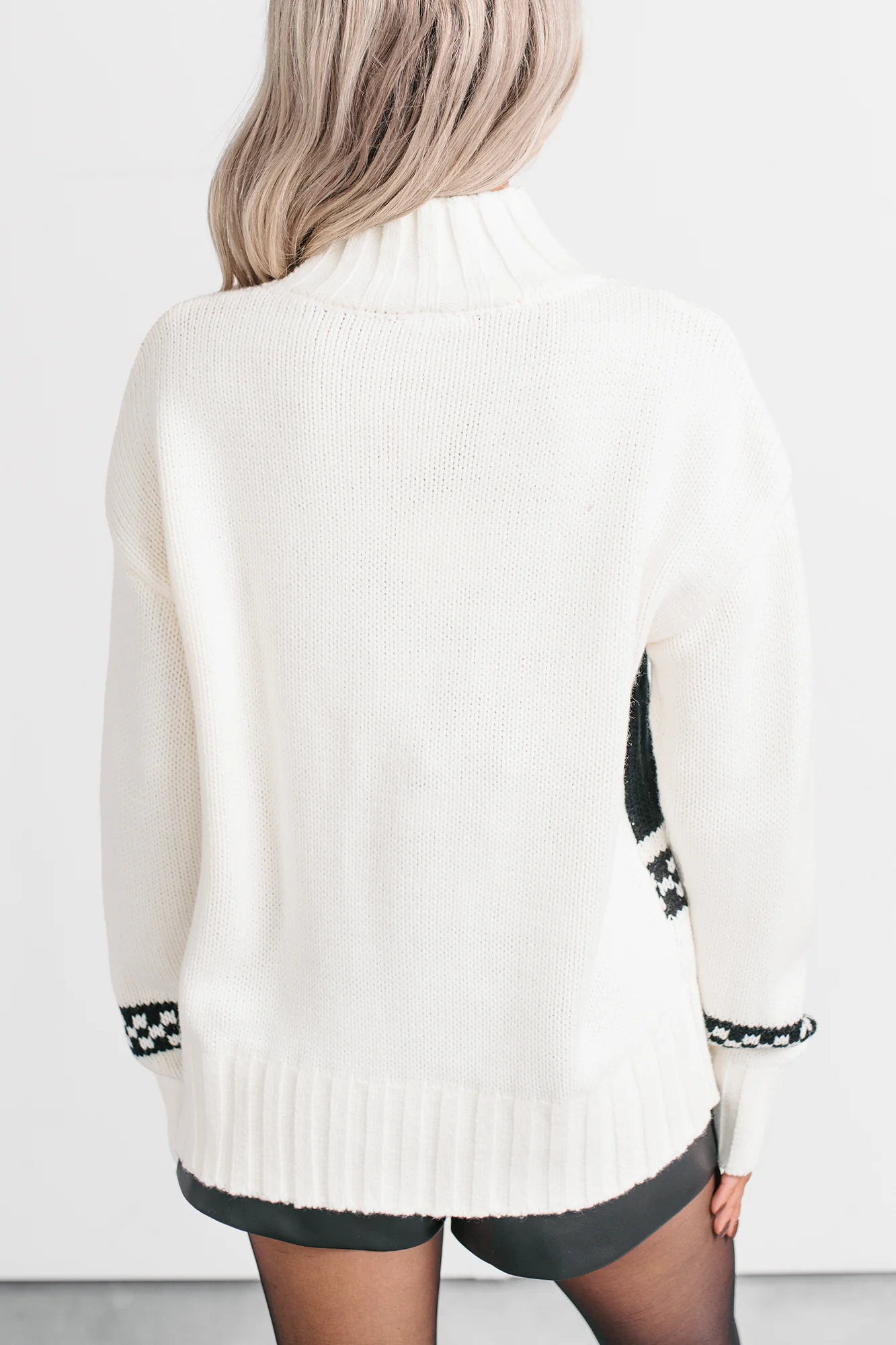 Ski You Later Graphic Mock Neck Sweater (Off White) - Image 5