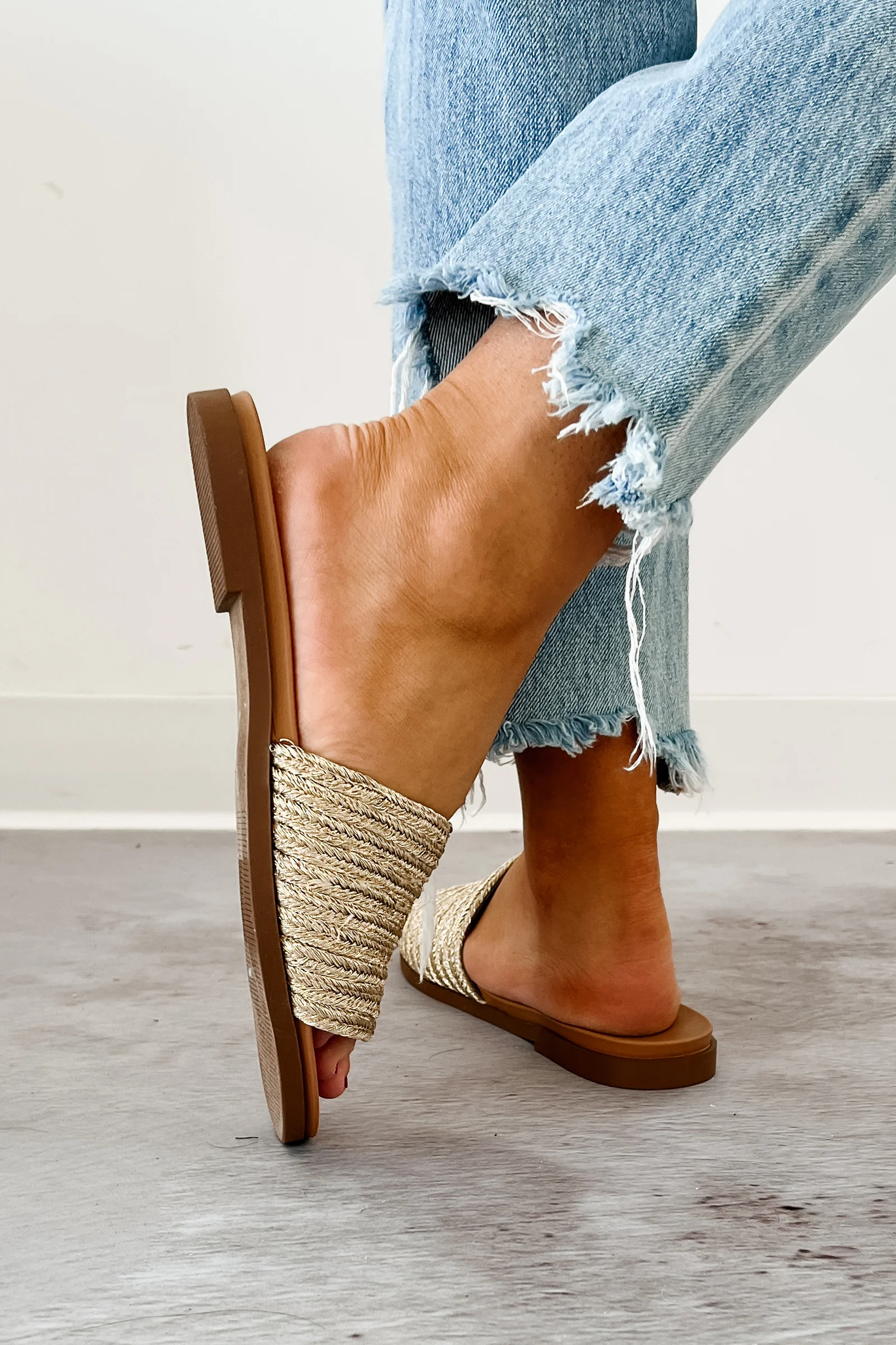 Sparkle & Shine Braided Strap Sandal (Gold) - Image 4