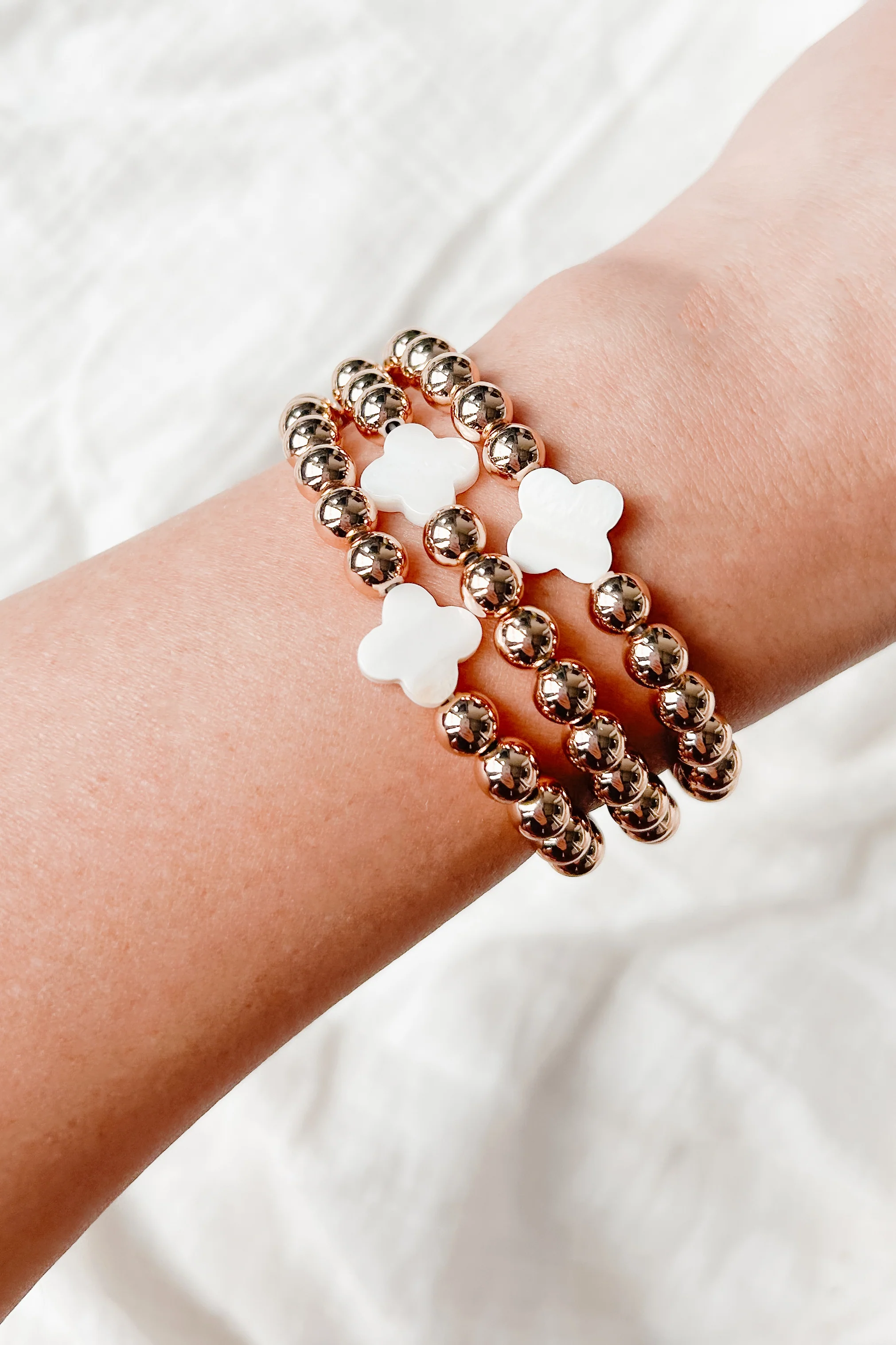 Stacked Ambition Beaded Bracelet Set (Gold) - Image 3