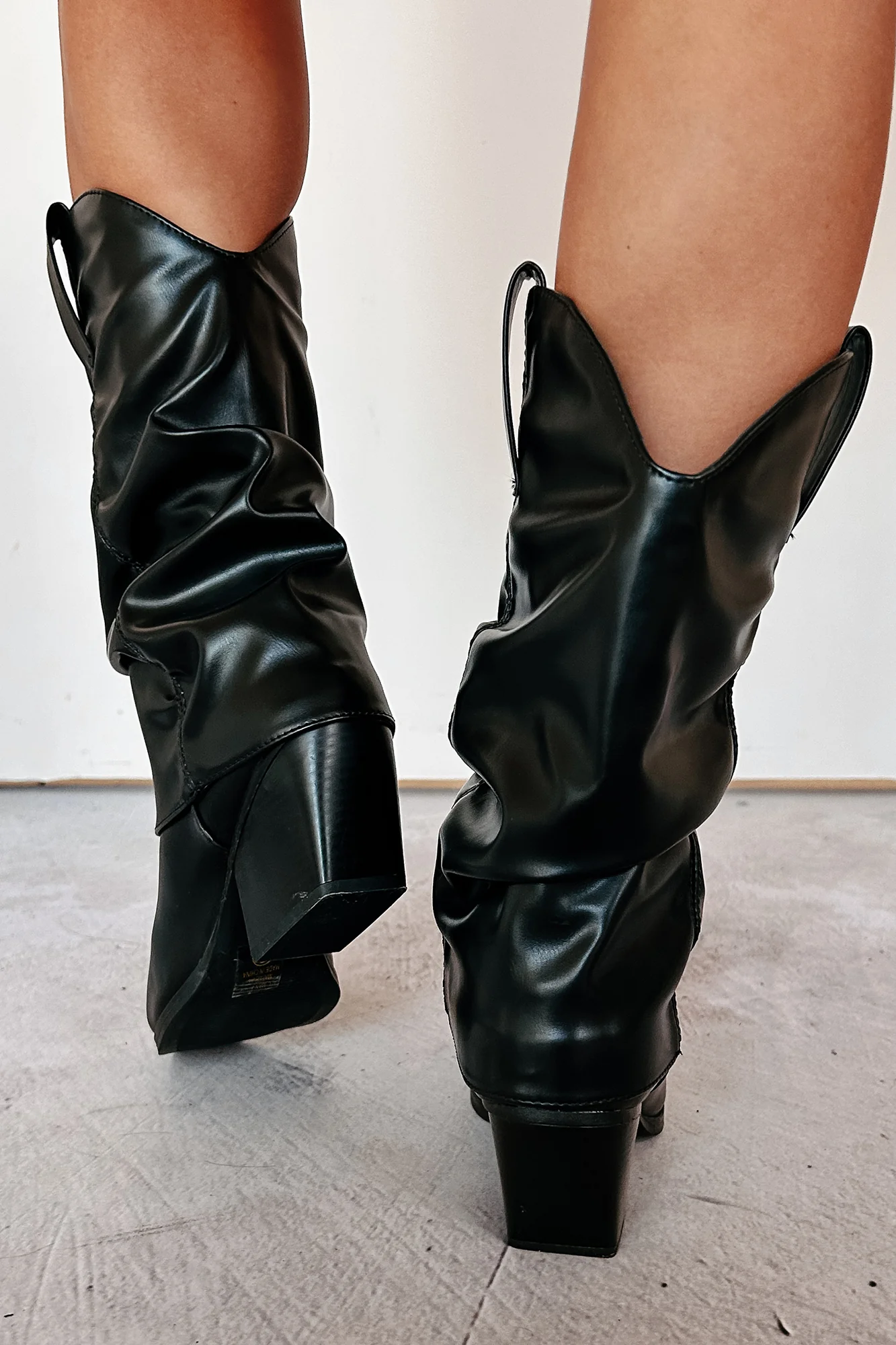 Sunset Rides Faux Leather Western Boot (Black PU) - Image 3
