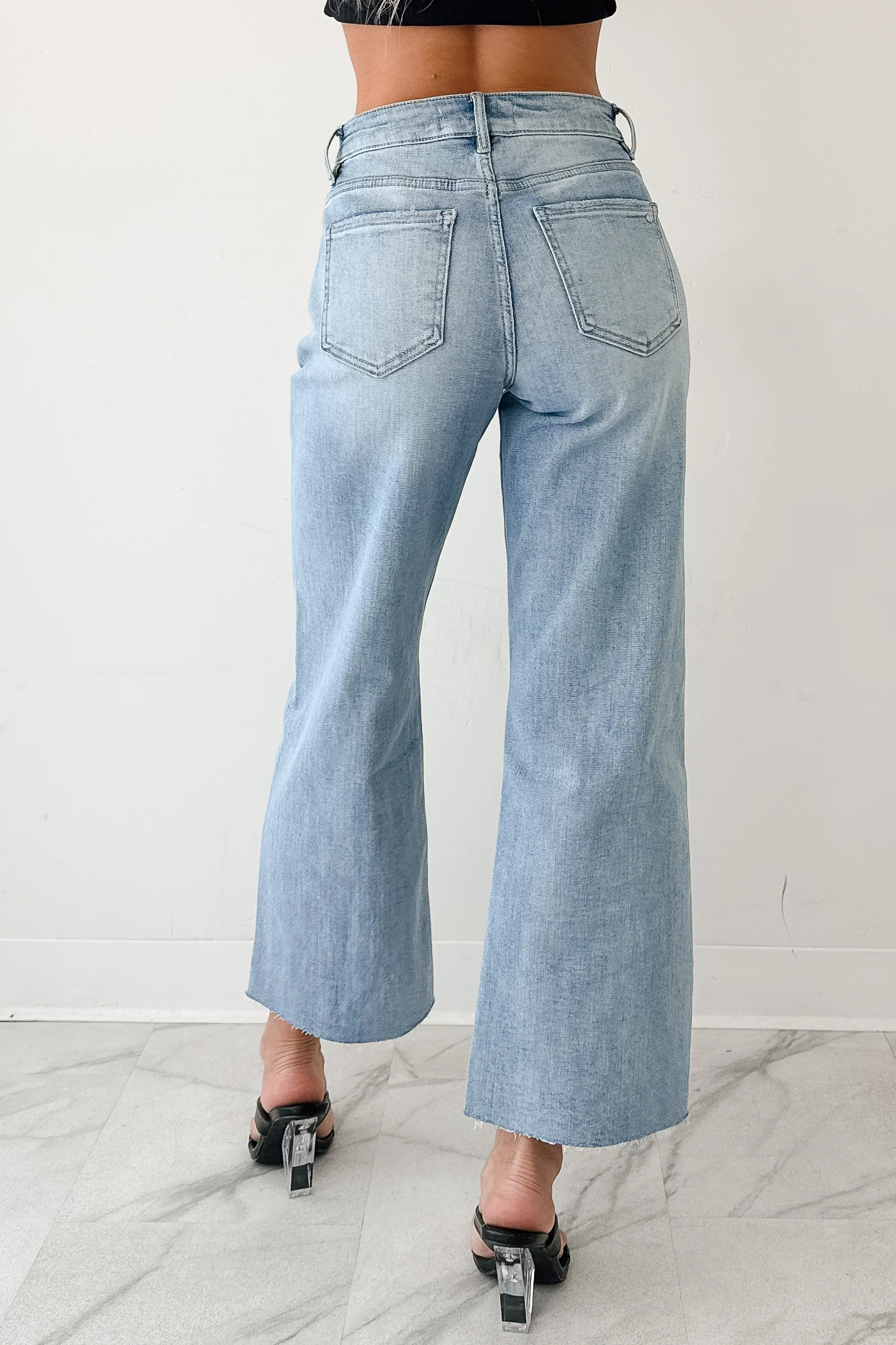 Victor Wide Leg Mica Denim Jeans (Light Blue) - Image 4